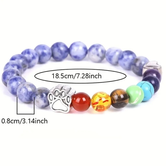 NEW! Pet Memorial Rainbow Bridge Gemstone Bracelet with Memorial Card. - Picture 5 of 5
